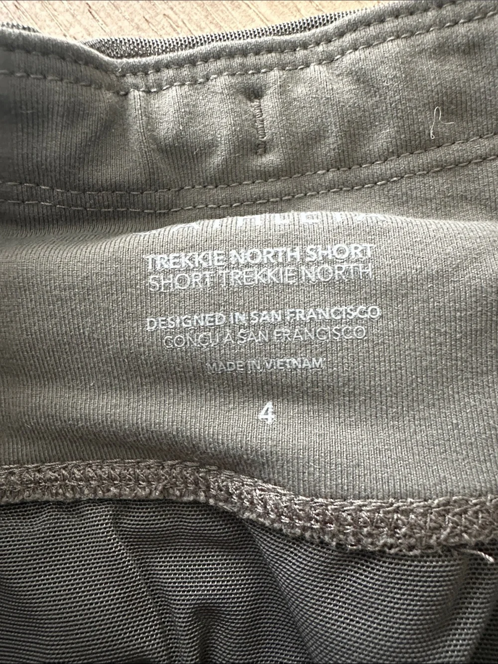 Athleta Trekkie North Lightweight Olive Green Active Shorts - Picture 3 of 4